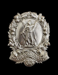 1st Aberdeenshire Rifle Volunteers Shako Badge Hallmarked Silver