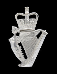 Queens Crown Ulster Defence Regiment Badge Hallmarked Silver