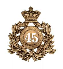 45th Sherwood Foresters Regiment Last Shako Plate Brass Metal