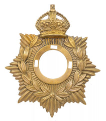 Kings Crown Helmet Plate Brass Metal