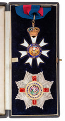 Knight Commander of the Order of St Michael and St George, K.C.M.G Neck Badge and breast star matching set