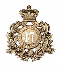 47th North Lancashire Regiment Last Shako Plate Brass Metal