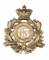 83rd Royal Irish Rifles Regiment Last Shako Plate Brass Metal
