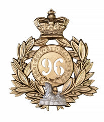 96th 2nd Battalion Manchester Officers Last Shako Plate, Silver Sphinx
