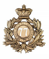 77th Middlesex 2nd Battalion Regiment Last Shako Plate Brass Metal