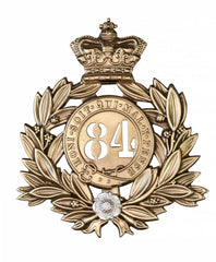 84th 2nd Battalion York & Lancashire Officers Last Shako Plate, Silver Rose
