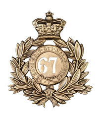 67th Hampshire 2nd Battalion Regiment Last Shako Plate Brass Metal