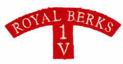 1st Volunteers Battalion Royal Berkshire Regiment Cloth Shoulder Title Badge