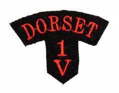 1st Volunteers Battalion Dorset Regiment Cloth Shoulder Title Badge