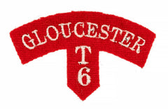 6th Territorial Battalion Gloucestershire Regiment Cloth Shoulder Title Badge
