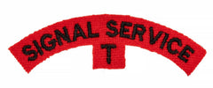 Royal Engineers Territorial Signal Service Cloth Shoulder Title Badge