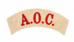 Royal Army Ordnance Corps Cloth Shoulder Title Badge