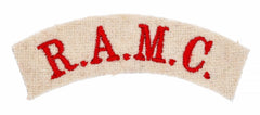 Royal Army Medical Corps Cloth Shoulder Title Badge
