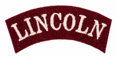 Lincoln Regiment Cloth Shoulder Title Badge