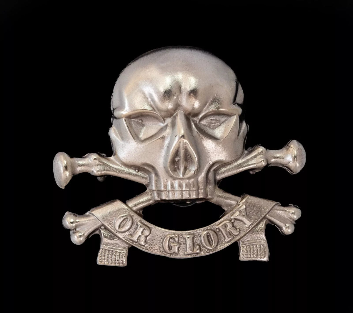 17th Lancers Cap Badge Hallmarked Silver