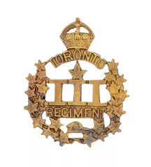 3rd Canadian Toronto Battalion Expeditionary Force Cap Badge Brass Metal