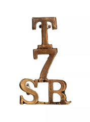 T 7 Scottish Rifles Shoulder Title Brass Metal