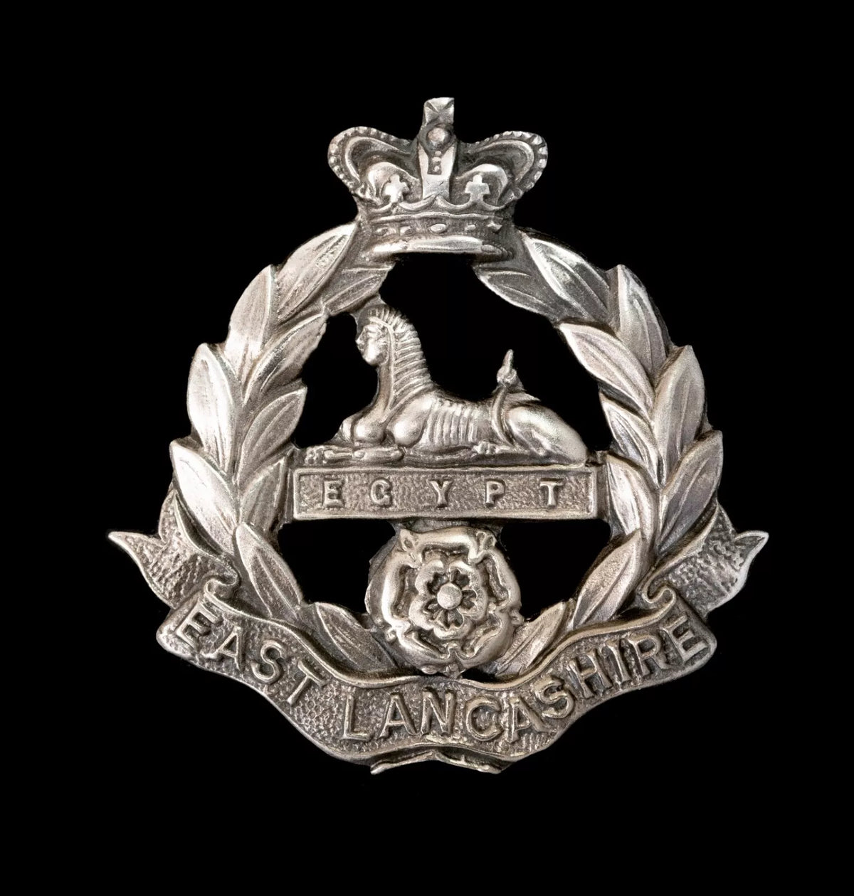 East Lancashire Cap Badge Hallmarked Silver