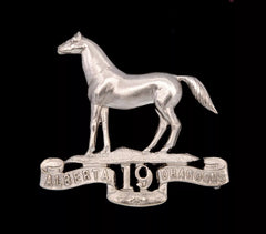 19th Canadian Alberta Dragoons Cap Badge Hallmarked Silver
