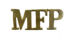 Military Foot Police Shoulder Title Brass Metal