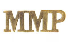 Military Mounted Police Shoulder Title Brass Metal