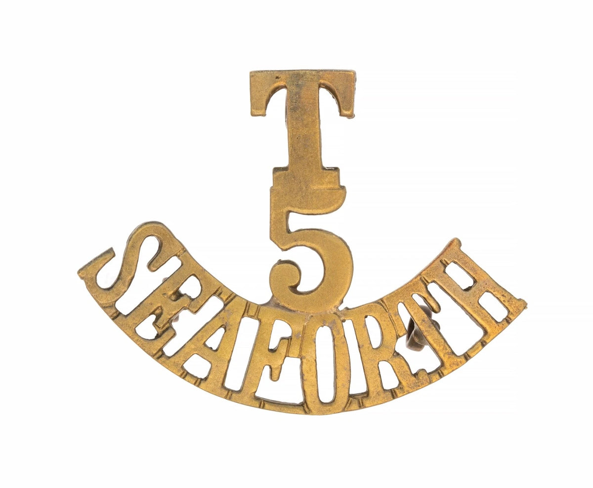T.5 Seaforth Shoulder Title Brass Metal