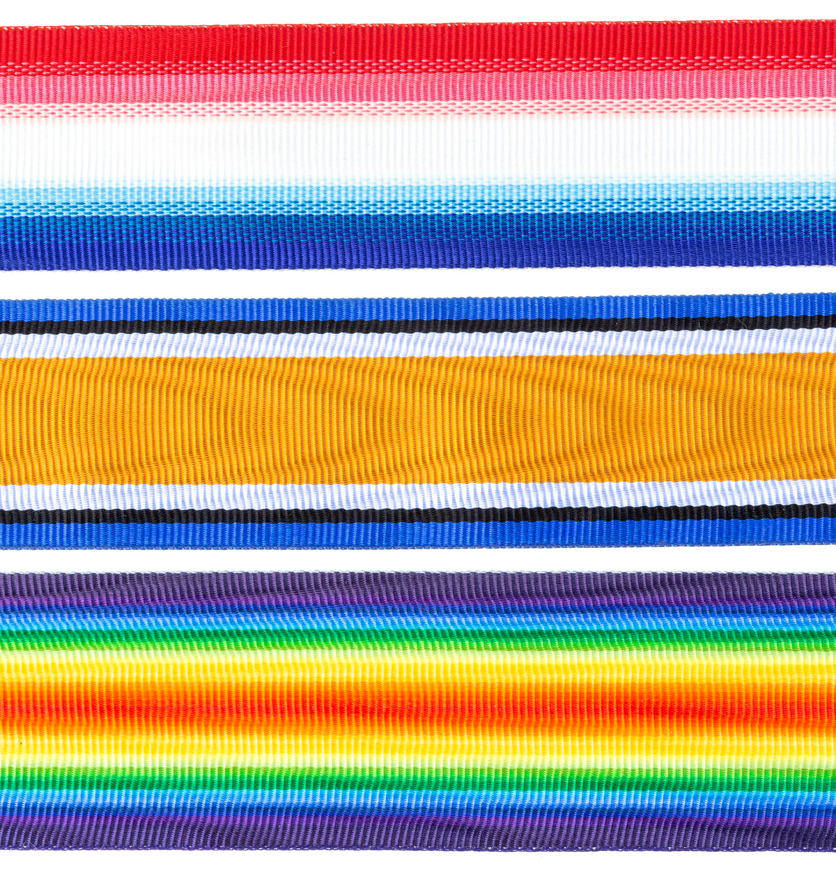 WW1 British Trio 1914-15 Star, War and Victory Medal Ribbon Select Option Sizes