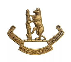 Warwickshire 1st Battalion Volunteer Regiment Cap Badge Brass Metal