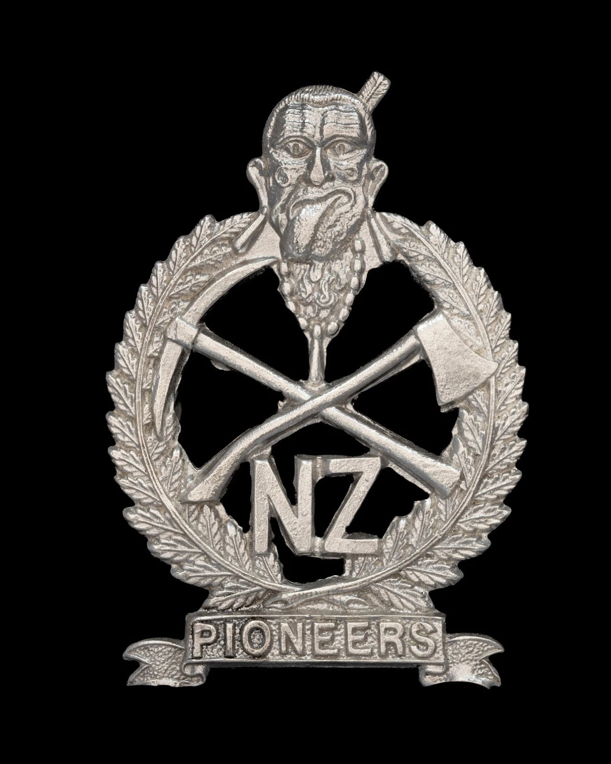 New Zealand Pioneer Battalion Cap Badge Hallmarked Silver