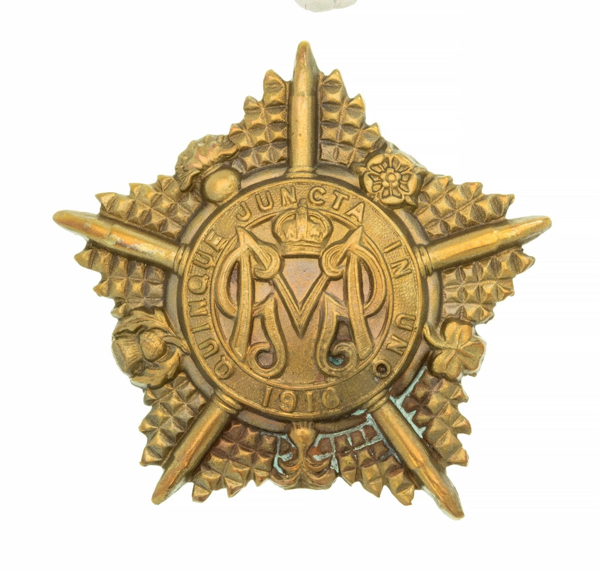 Machine Gun Regiment Cap Badge Brass Metal