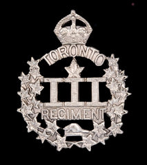 3rd Canadian Toronto Battalion Expeditionary Force Cap Badge Hallmarked Silver