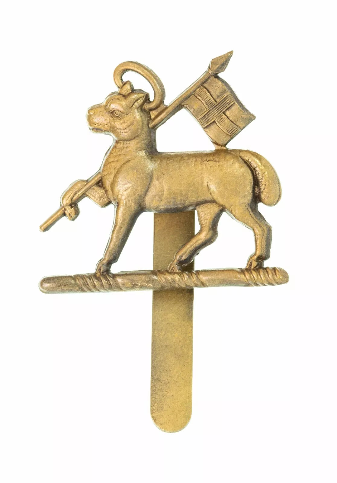 Queens Regiment Beret Badge Brass Metal