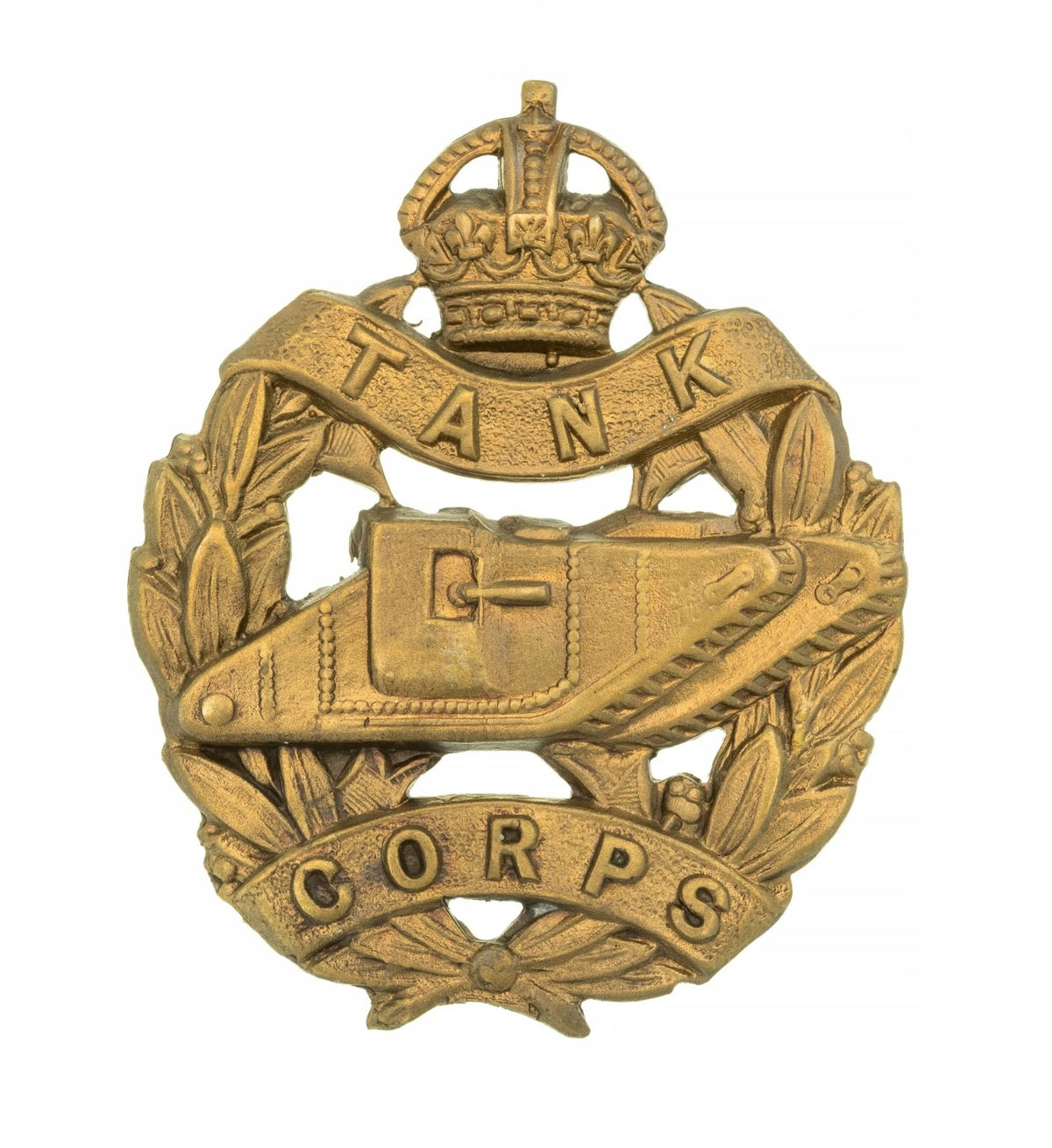 Tank Corps Badge Brass Metal