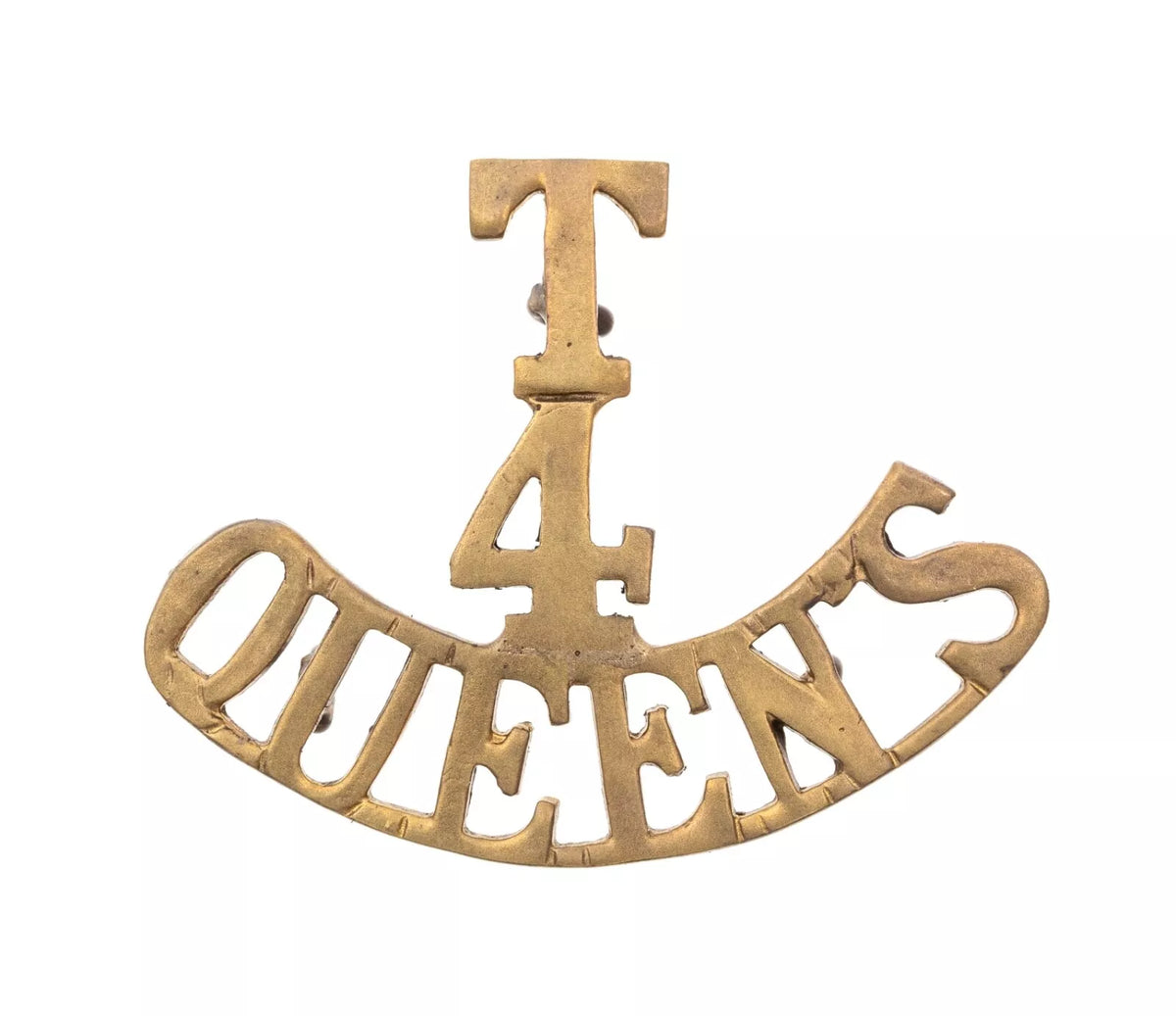 T 4 Queens Shoulder Title Brass Metal