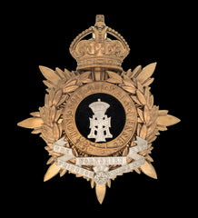Kings Crown Green Howards The Yorkshire Regt Blue Cloth Officers Helmet Plate