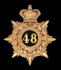 48th Northamptonshire Regiment Blue Cloth Officers Helmet Plate