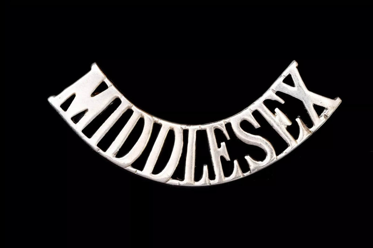 Middlesex Shoulder Title White Metal