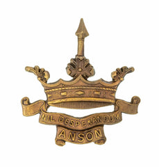 Anson Battalion Royal Naval Division Cap Badge Brass Metal