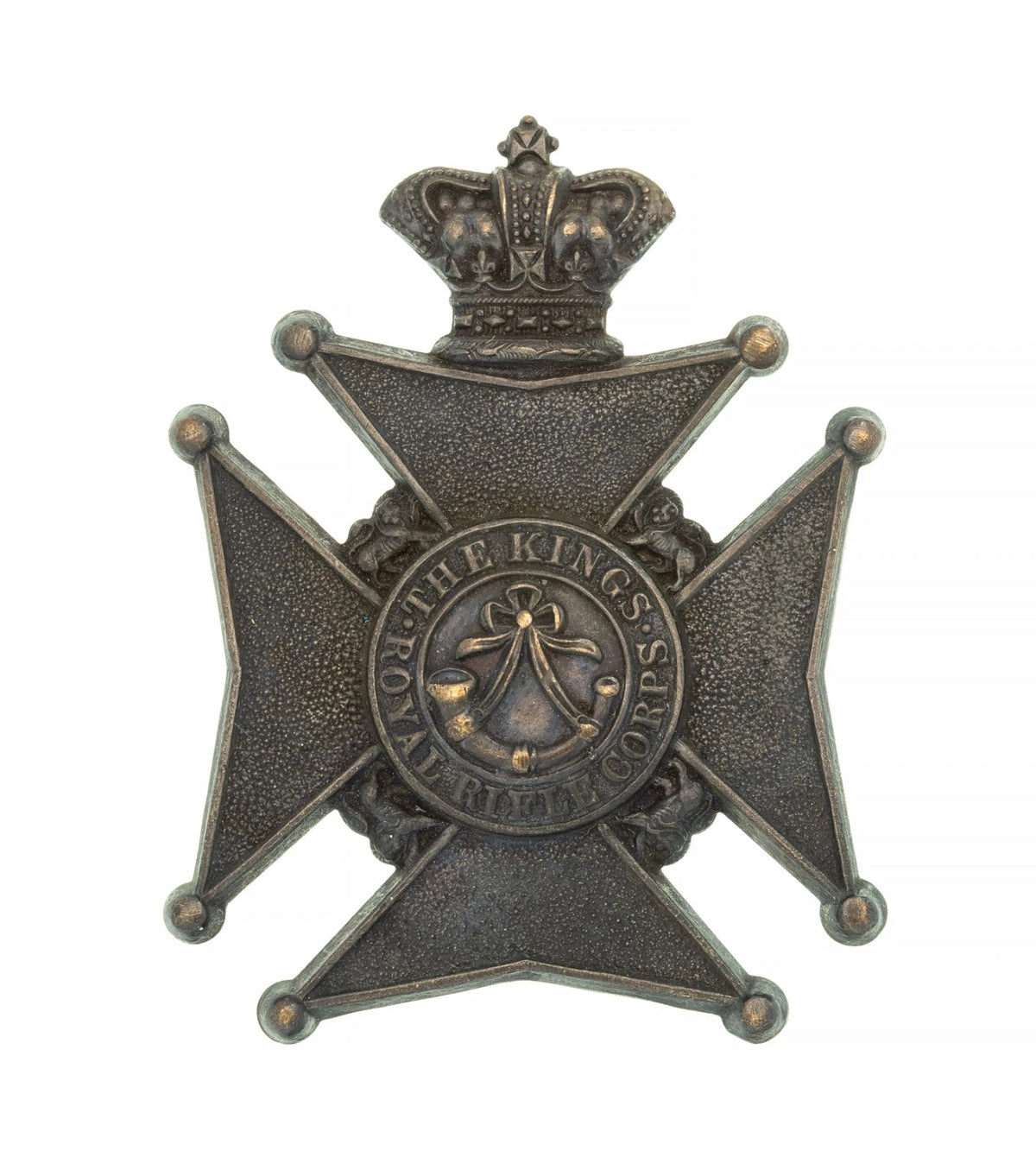 The Kings Royal Rifle Corps Cap Badge Brass Metal