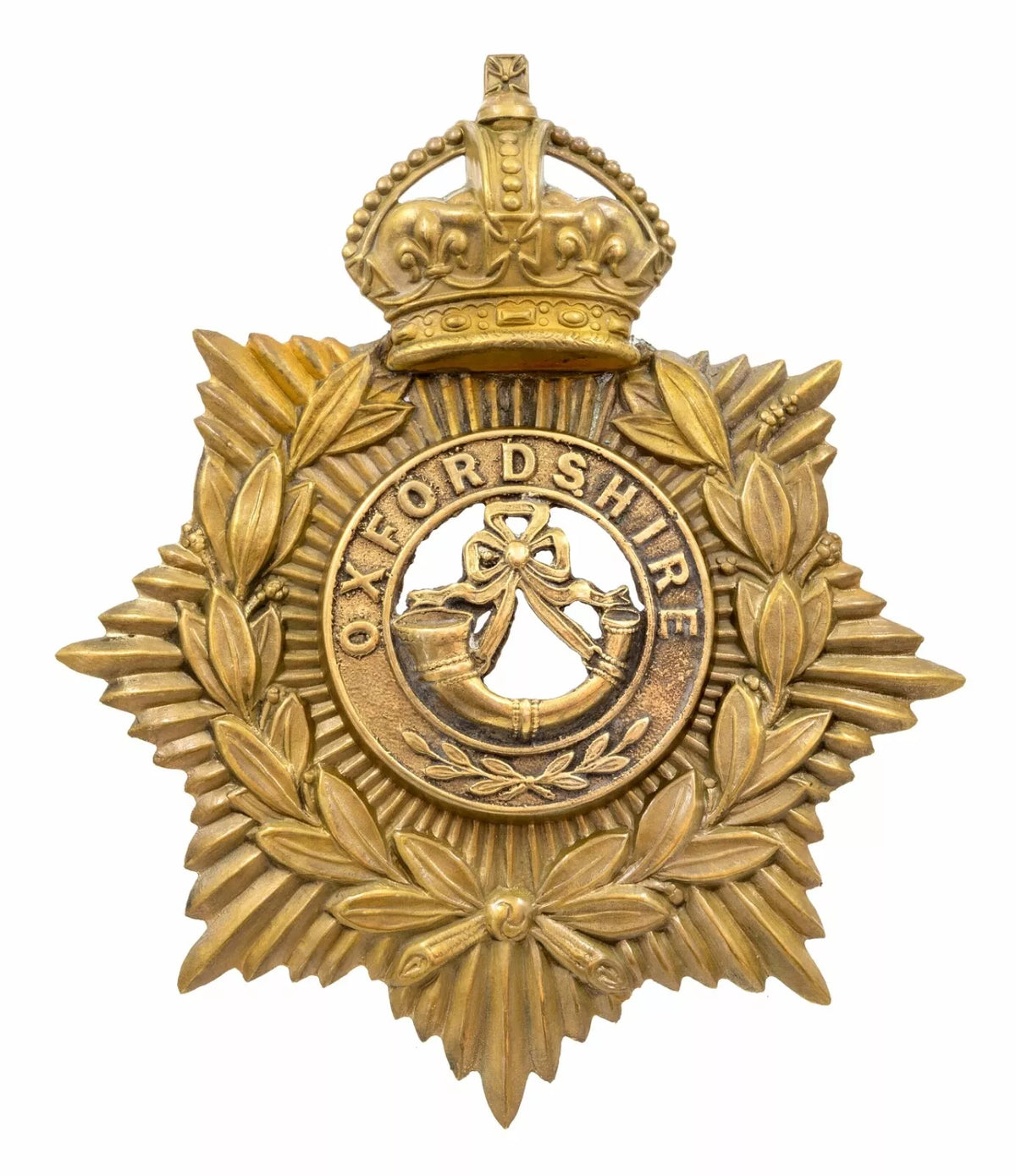 Helmet Plate & Oxfordshire Centre Brass Metal