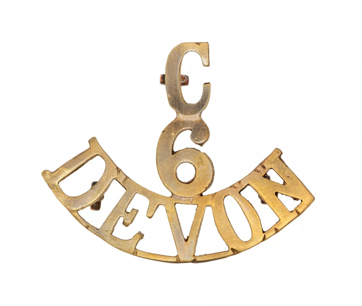 C.6 Devon Shoulder Title Brass Metal