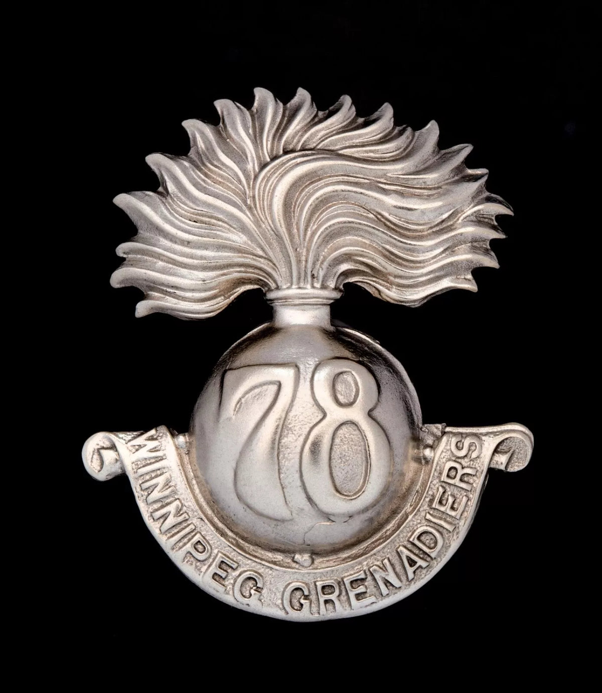 78th Canadian Winnipeg Grenadiers Cap Badge Hallmarked Silver