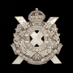2nd Canadian Scottish Battalion Cap Badge Hallmarked Silver