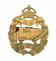 Tank Corps Badge OSD Officers Brass Metal