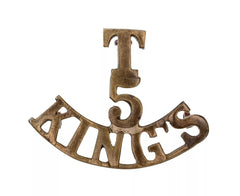 T 5 Kings Liverpool Shoulder Title Brass Metal