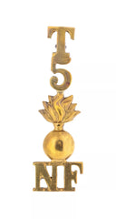 T.5 Northumberland Fusiliers Shoulder Title Brass Metal