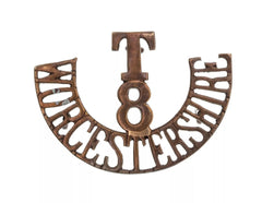 T.8 Worcestershire Shoulder Title Brass Metal