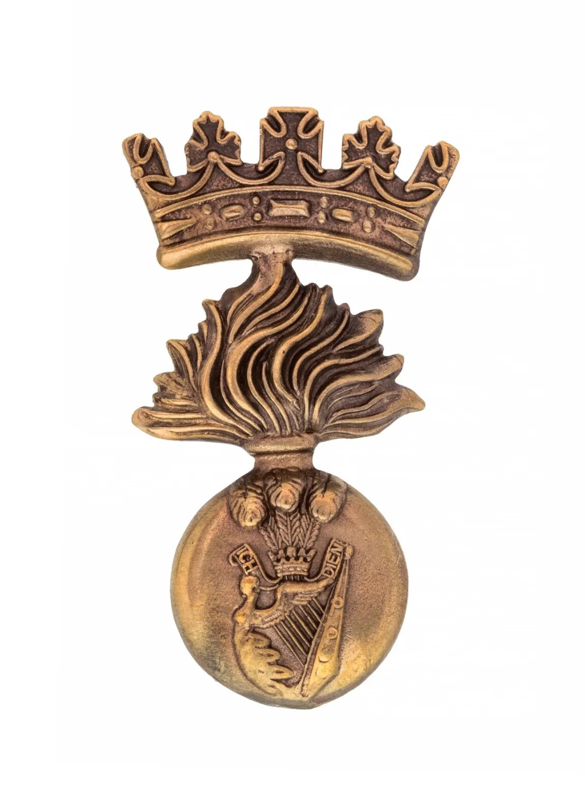 Royal Irish Fusiliers Cap Badge Brass Metal