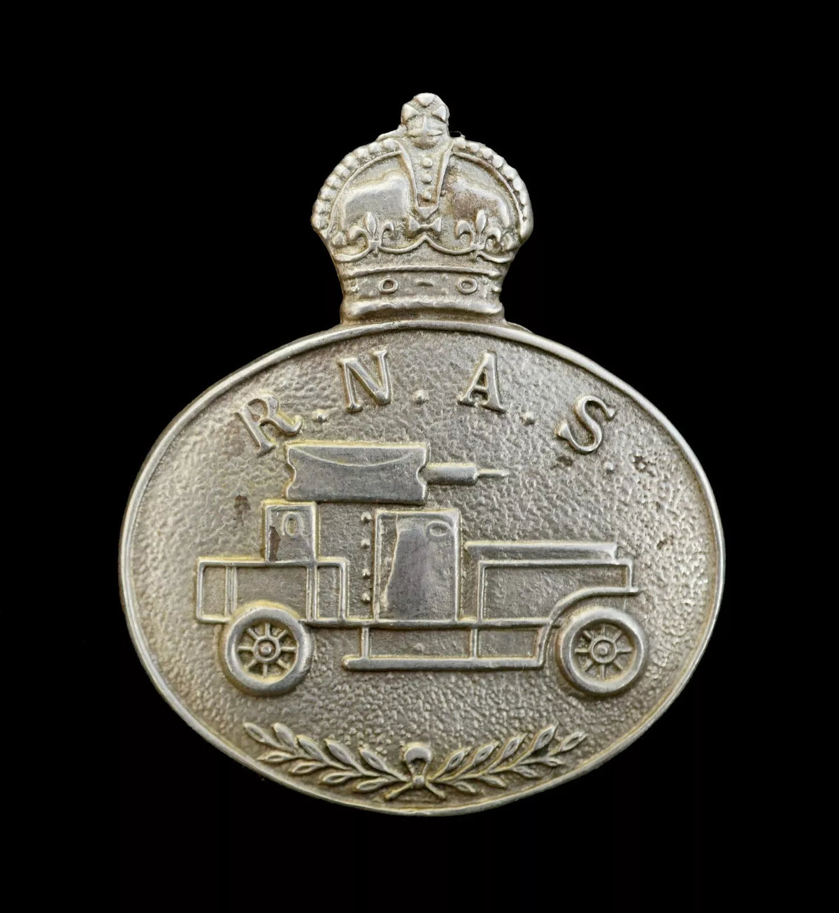 Royal Naval Air Service Armoured Car Division Badge Hallmarked Silver