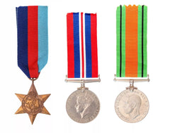 WW2 British 1939-1945 Star, War & Defence Medal Original